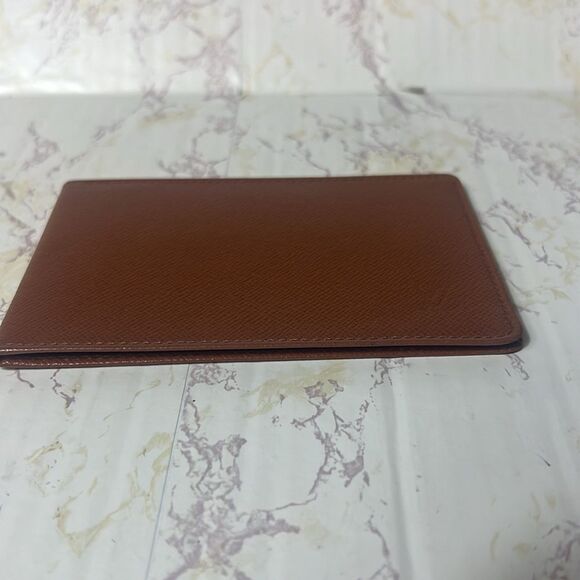 VINTAGE LOUIS VUITTON BROWN TAIGA LEATHER PORTE TRESOR ETUI PAPIER WALLET - Picture 4 of 11